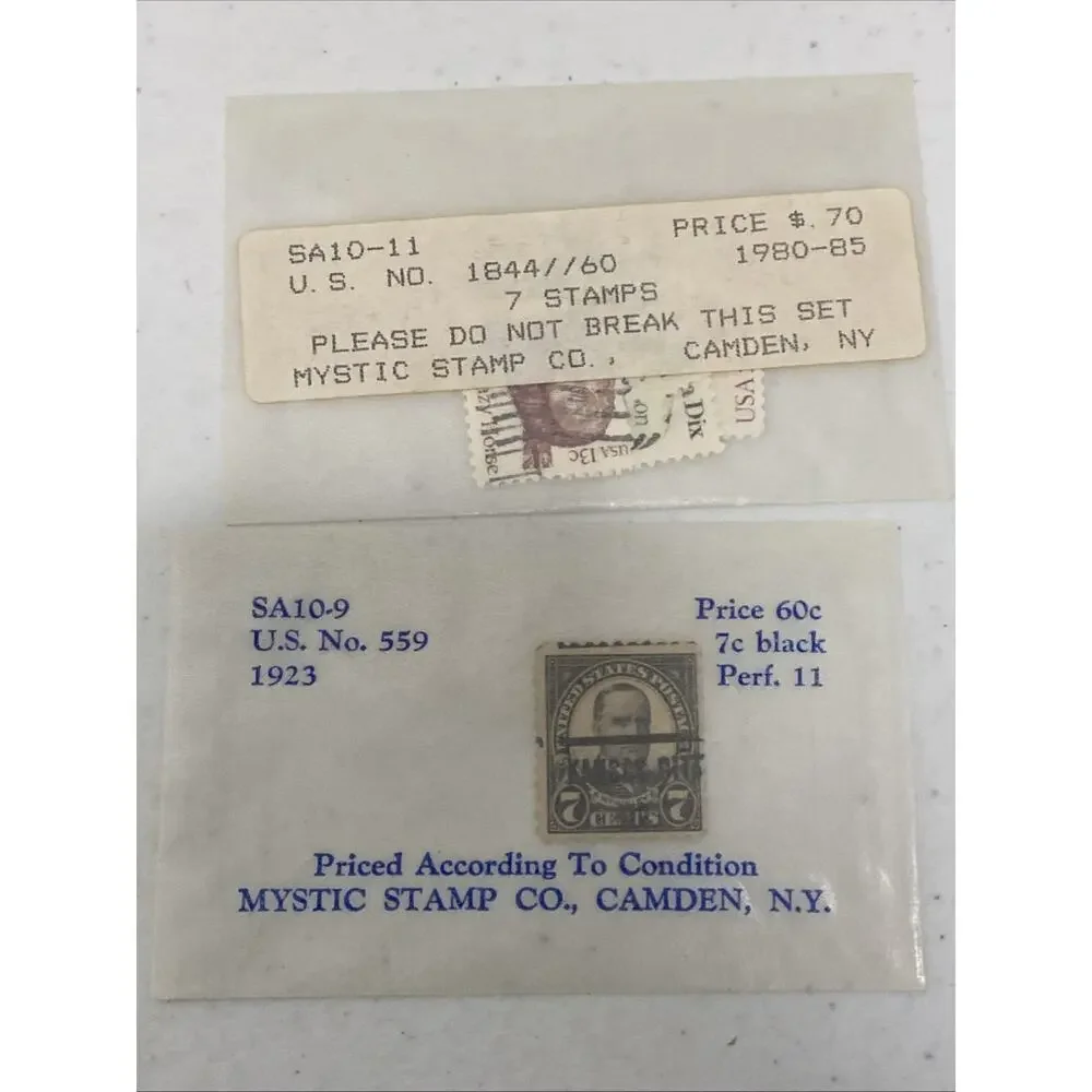 Vintage Postage Stamps US Collection Lot Of 71 Used Off Paper Dated 1895-1994